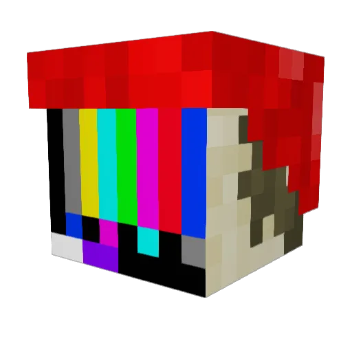 Momopl7 Minecraft avatar head, 3D render