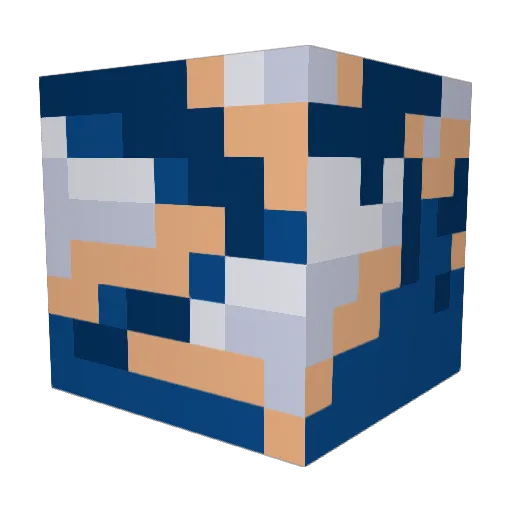Momoraki Minecraft avatar head, 3D render