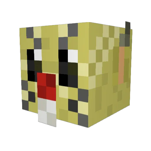Momotaoru Minecraft avatar head, 3D render