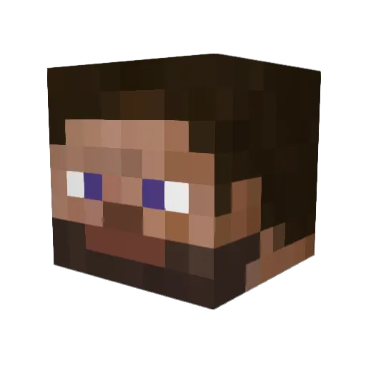Momotarooo Minecraft avatar head, 3D render