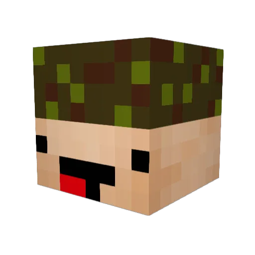 Momotastisch Minecraft avatar head, 3D render