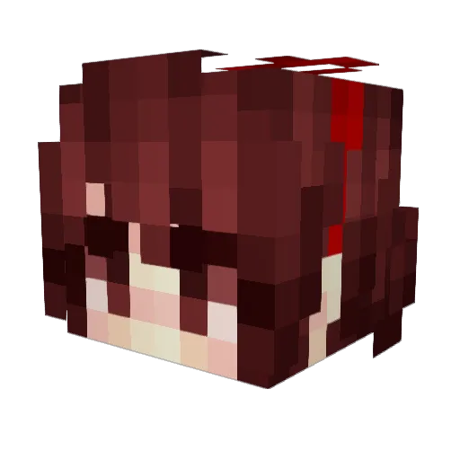 Momothewitch Minecraft avatar head, 3D render