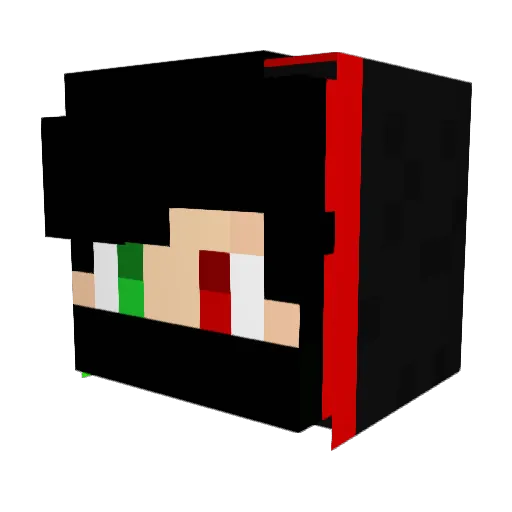Momotoll Minecraft avatar head, 3D render