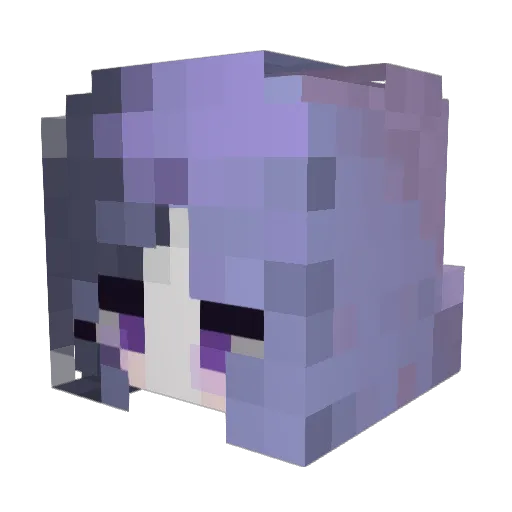 Momoya_ Minecraft avatar head, 3D render