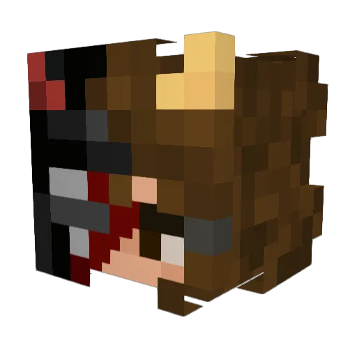 Mompherfam Minecraft avatar head, 3D render