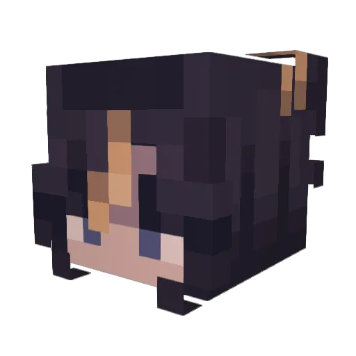 MomsWife Minecraft avatar head, 3D render