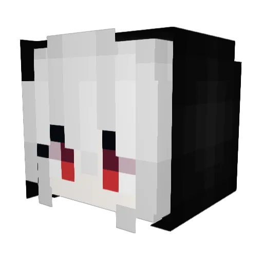 Momuka Minecraft avatar head, 3D render