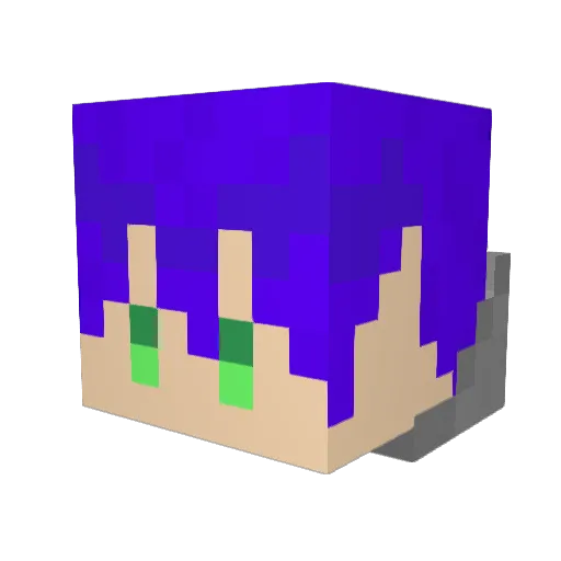 Mon922 Minecraft avatar head, 3D render