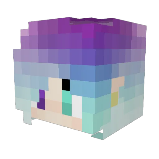 MonCheesey Minecraft avatar head, 3D render