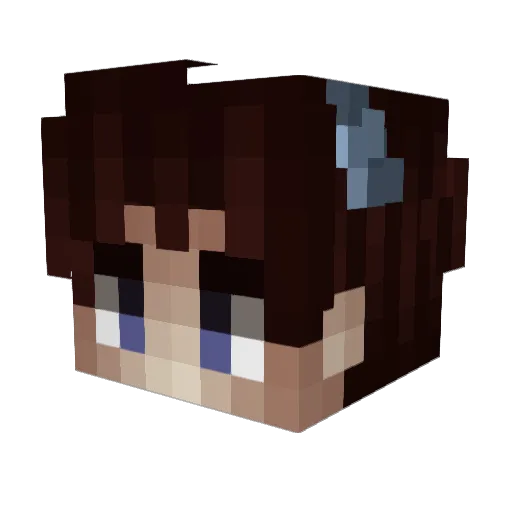 MonCraft_01 Minecraft avatar head, 3D render