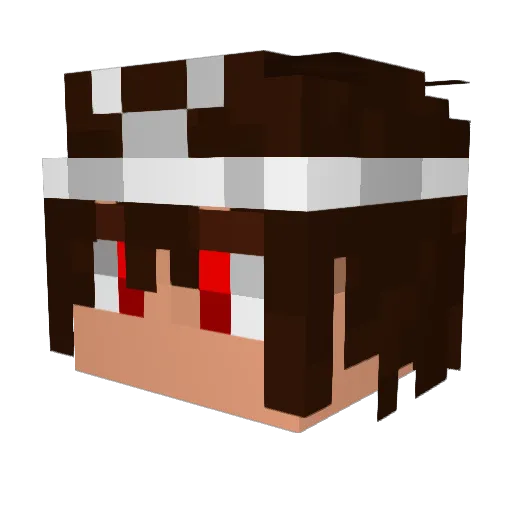 Mon___ Minecraft avatar head, 3D render