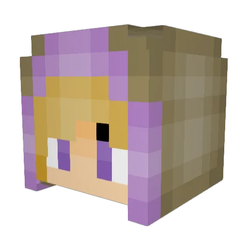 Mona44x Minecraft avatar head, 3D render