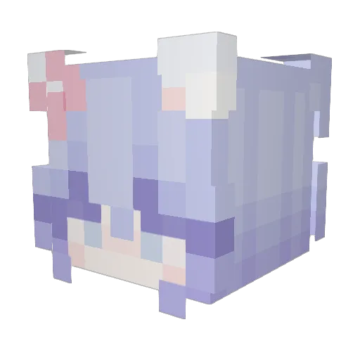 MonaCat0x0 Minecraft avatar head, 3D render