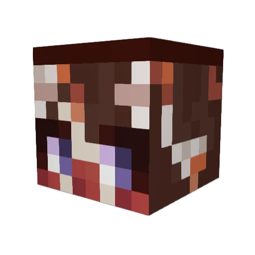 MonaLisa69 Minecraft avatar head, 3D render