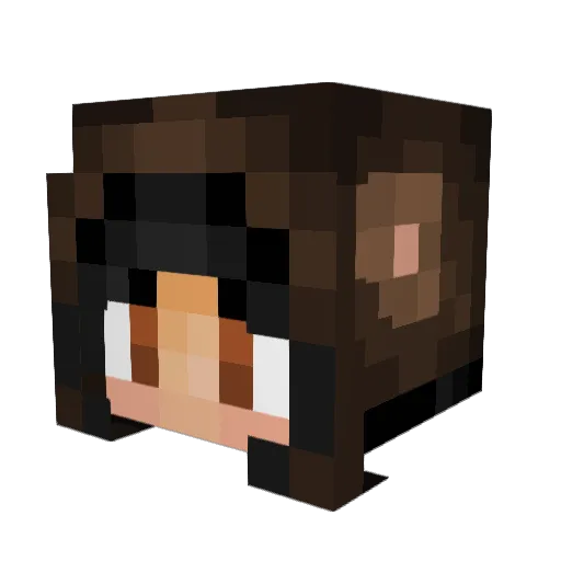 MonaLover82 Minecraft avatar head, 3D render