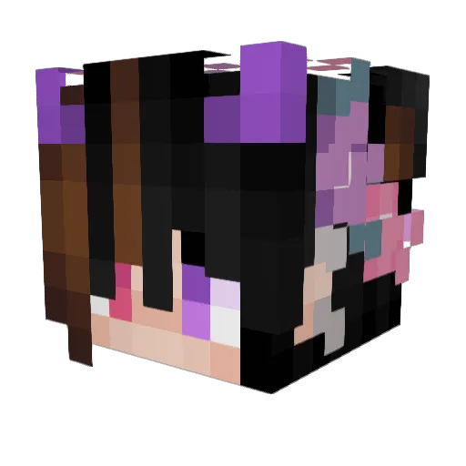 MonaTheKorpze Minecraft avatar head, 3D render