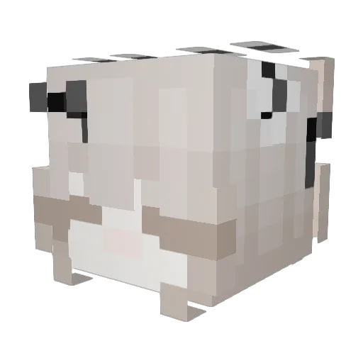 MonaTheReal Minecraft avatar head, 3D render