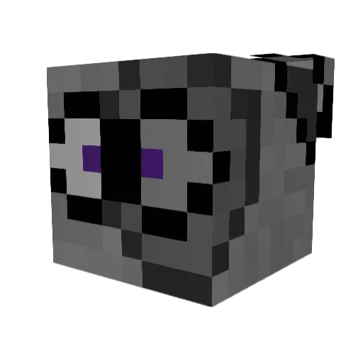 Mona_Moyo Minecraft avatar head, 3D render