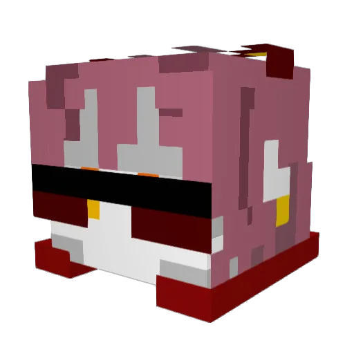 Mona_is_here Minecraft avatar head, 3D render
