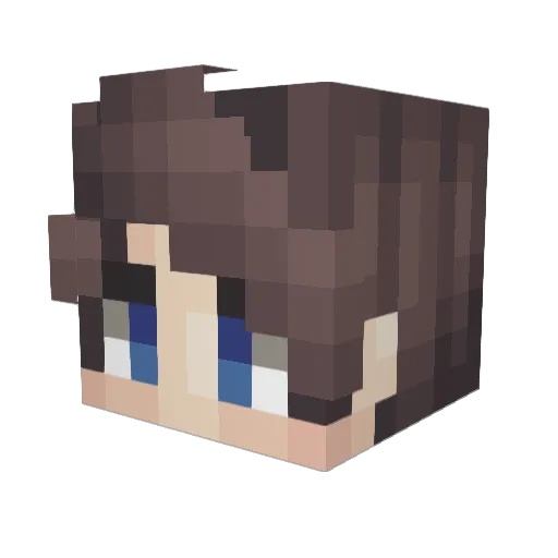 MonacledDusa Minecraft avatar head, 3D render