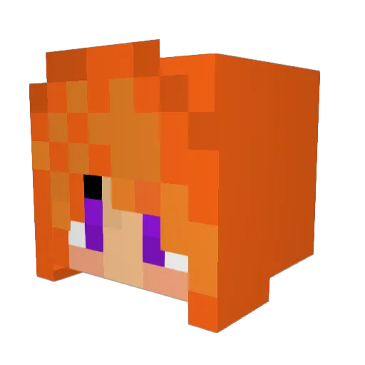 MonadoSoup Minecraft avatar head, 3D render