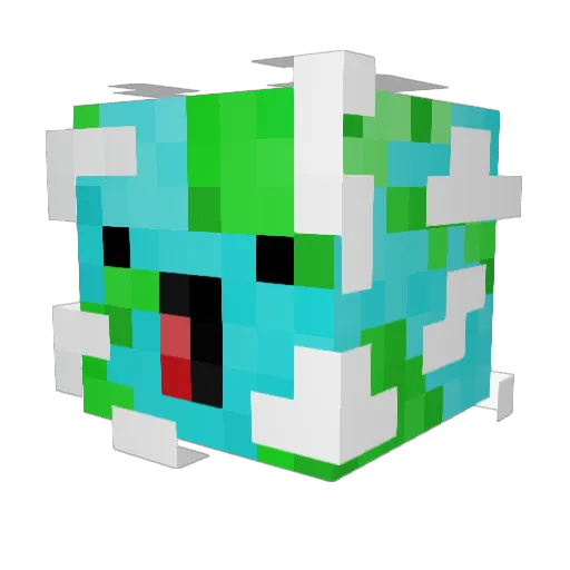 Monagode Minecraft avatar head, 3D render