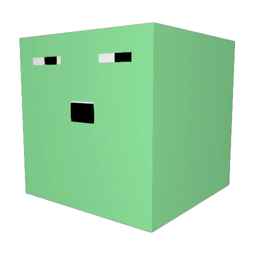 Monalifong Minecraft avatar head, 3D render