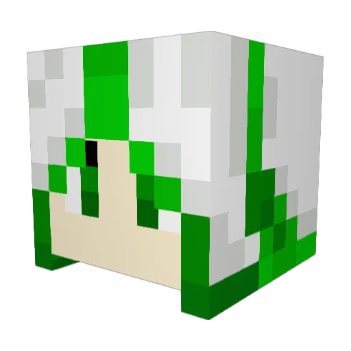 Monalpha Minecraft avatar head, 3D render