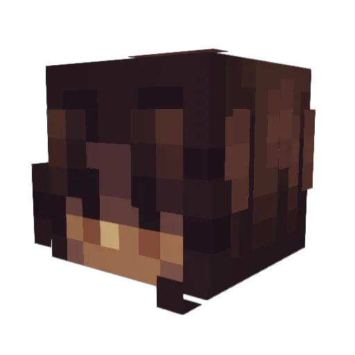 Monanek Minecraft avatar head, 3D render