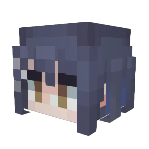 MonarchJR Minecraft avatar head, 3D render