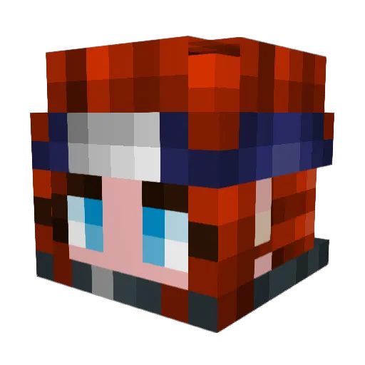 Monarch_XX Minecraft avatar head, 3D render