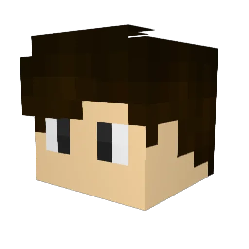 MonarthHD Minecraft avatar head, 3D render