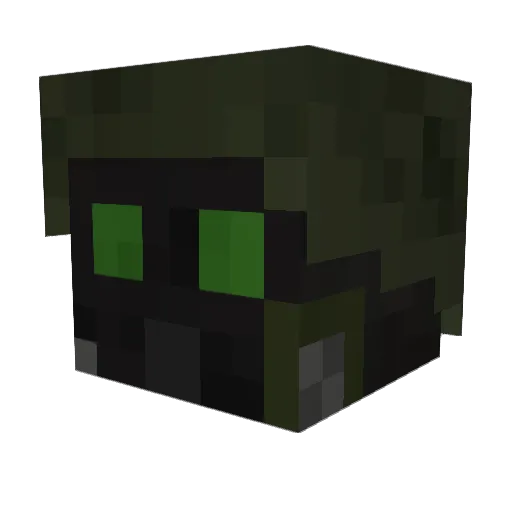 Monasou Minecraft avatar head, 3D render