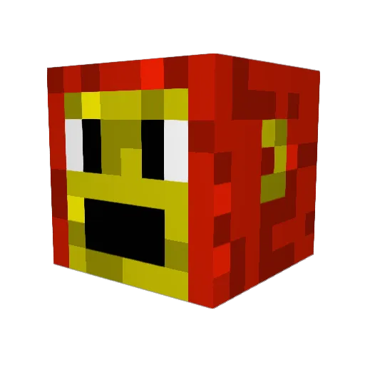 Moncket Minecraft avatar head, 3D render