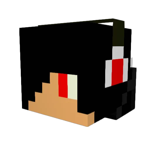 MondTH Minecraft avatar head, 3D render