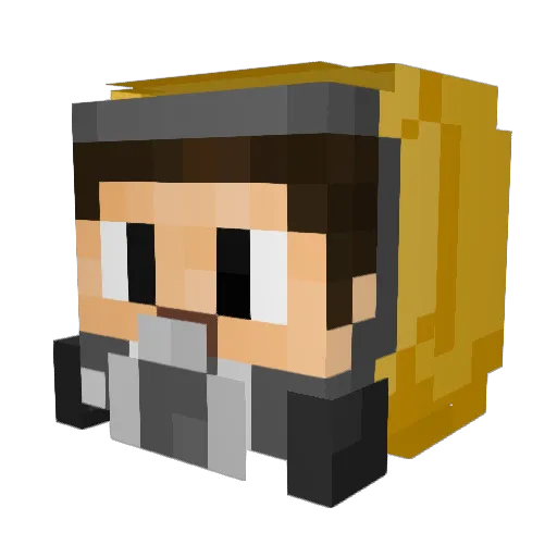MondayMilk Minecraft avatar head, 3D render