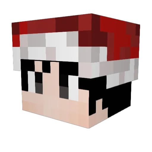 MondaymakerLP Minecraft avatar head, 3D render