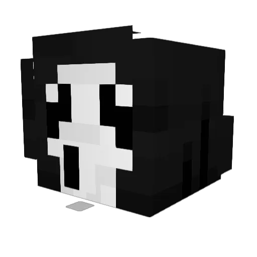 MondelSia Minecraft avatar head, 3D render