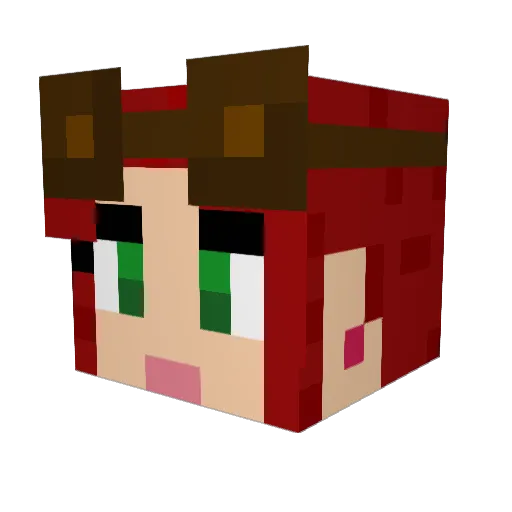 Mondharfe Minecraft avatar head, 3D render