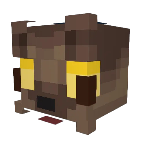 Mondoe_ Minecraft avatar head, 3D render