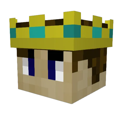 Mondoom Minecraft avatar head, 3D render