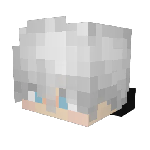 Mondsan Minecraft avatar head, 3D render