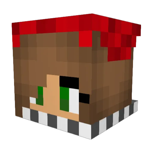 Mondschein_Kind Minecraft avatar head, 3D render