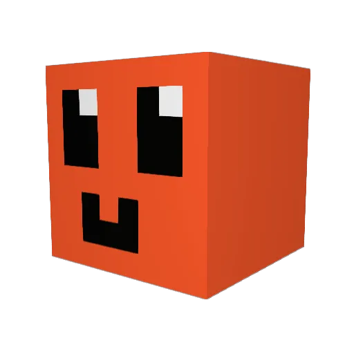 Mondty Minecraft avatar head, 3D render