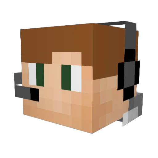 MoneWar Minecraft avatar head, 3D render