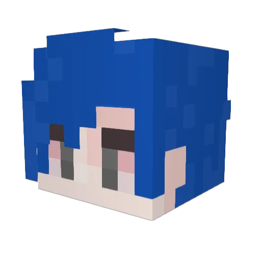 Monejha Minecraft avatar head, 3D render