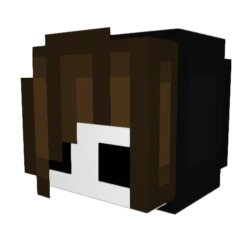 Monelic Minecraft avatar head, 3D render