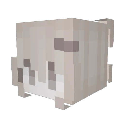Monellee Minecraft avatar head, 3D render