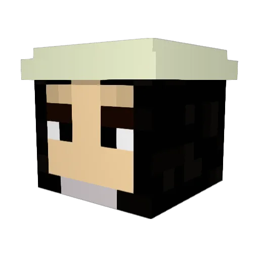 Moner_ Minecraft avatar head, 3D render