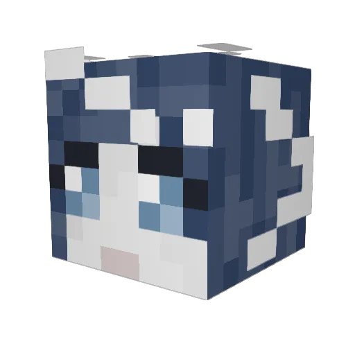 Monetza Minecraft avatar head, 3D render